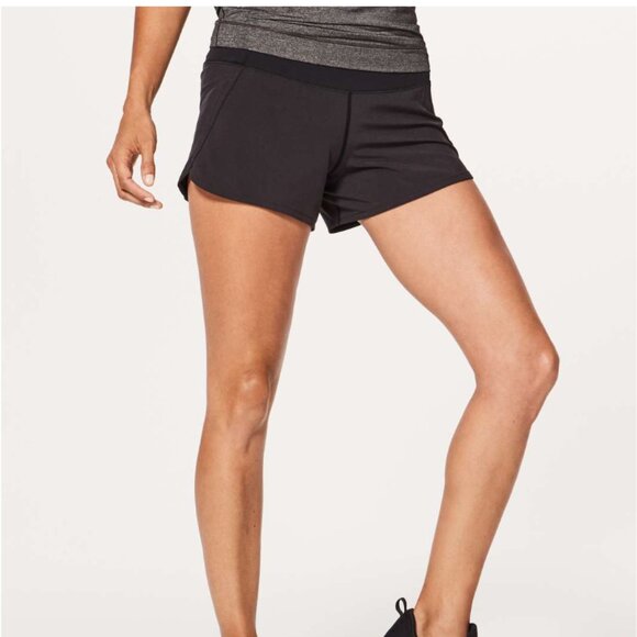lululemon athletica Pants - Lululemon Run Times Short II *4" Black (First Release) *Flawed